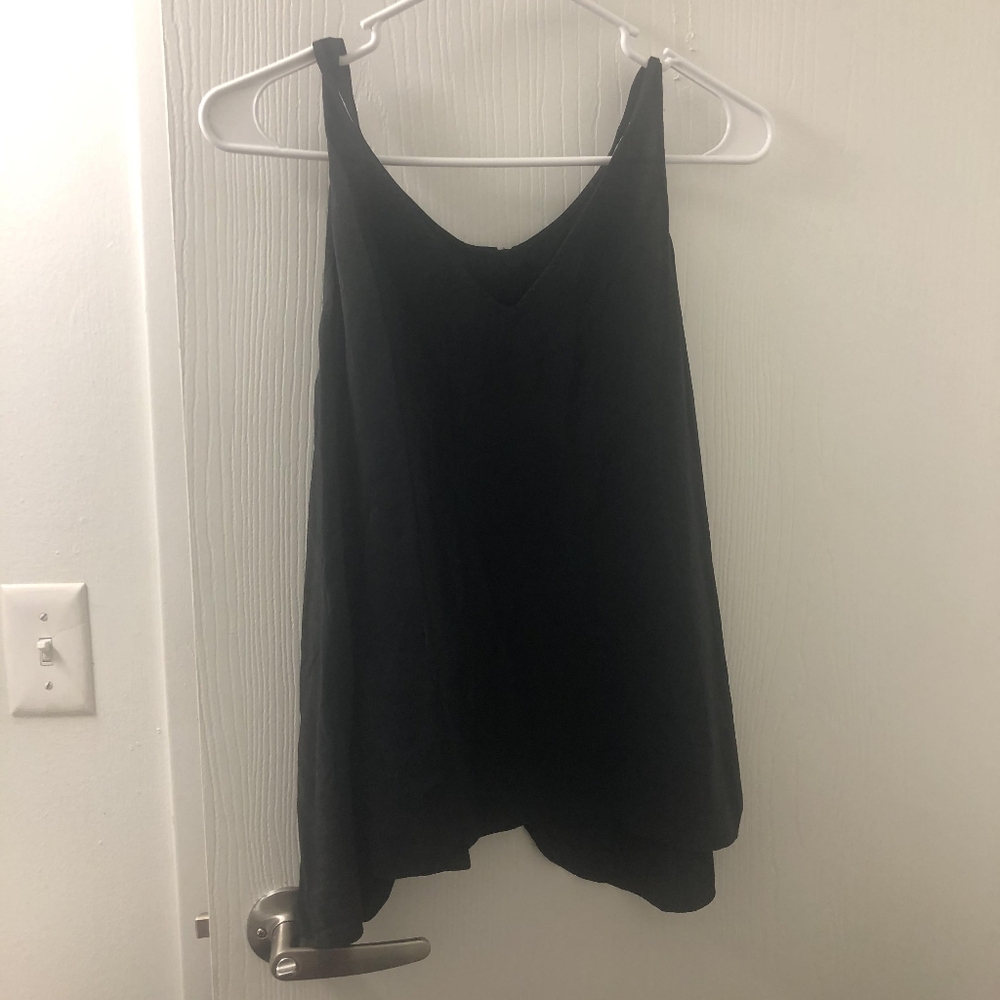 Amanda Uprichard Silk Tank Top Back Slit Sz L